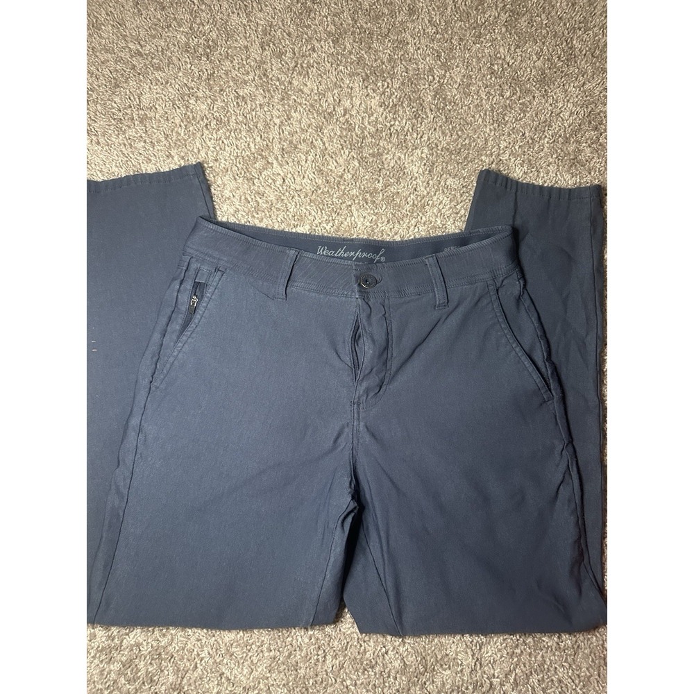 Weatherproof Vintage Men's Performance Flex Blue Chino Pants Stretch Pockets 30W